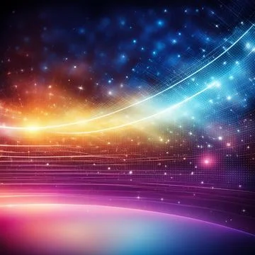 Abstract technology background with a network grid and particles connected... Stock Photos