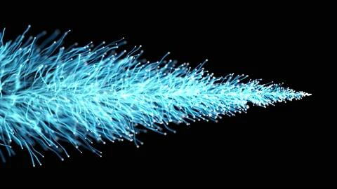 Abstract technology background with optical fiber lines Stock Footage 151034194
