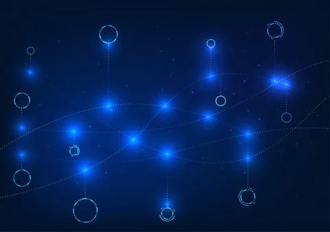 Abstract technology background. Overlapping and branching lines represent t.. Illustrazione stock