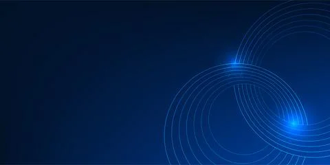 Abstract Technology Background with Overlapping Circular Layers, Digital Da.. Stockillustratie