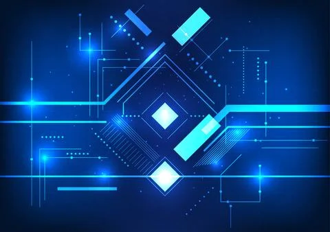 Abstract technology background Overlapping geometric shapes and lines eleme.. 스톡 일러스트