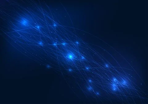 Abstract technology background. Overlapping light lines represent the big d.. 스톡 일러스트