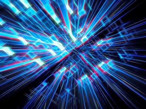 Abstract  technology background with perspective - digitally gen Stock Illustration