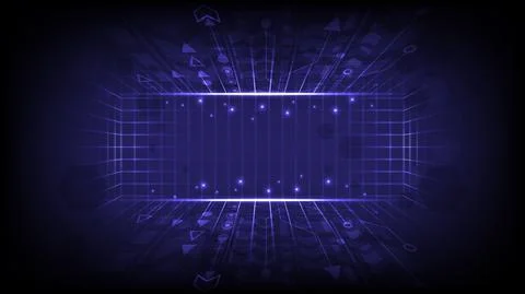 Abstract technology background. Perspective glowing speed arrow. Internet mot イラスト素材