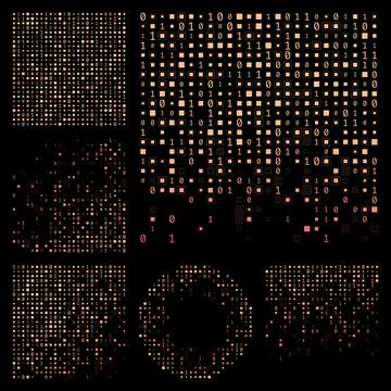 Abstract Technology Background. Pink yellow color theme backgrounds. Gradie.. Stock Illustration