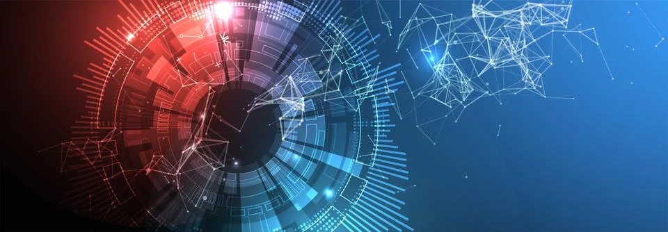 Abstract technology background with plexus effect. Vector illustration. 스톡 일러스트