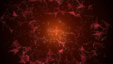 Abstract Technology background with plexus Stock Illustration