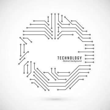 Abstract technology background.  Print of circuit. Circuit board texture. Vec Stock Illustration