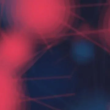 Abstract Technology Background with Red and Blue Bokeh Lights and Digital イラスト素材