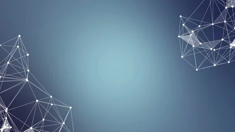 Abstract technology background of screen with moving plexus particles. Science Stock Footage 113508628