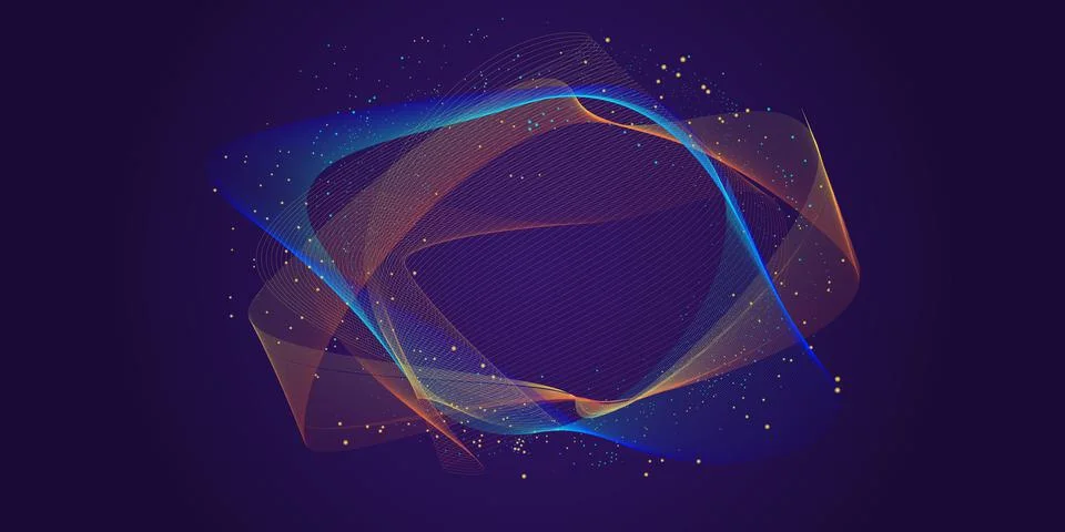 Abstract technology background. Space Galaxy concept. Points, dusts of stars on Stock Illustration