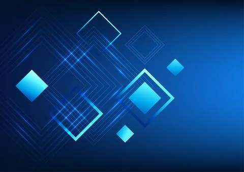 Abstract technology background Square geometric shapes arranged and overlap.. 스톡 일러스트