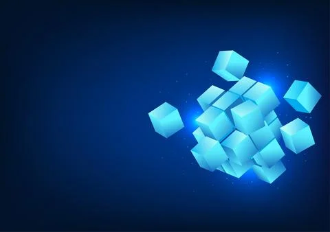 Abstract technology background Square geometric shapes that come together t.. イラスト素材