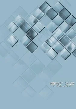 Abstract technology background with squares. Eps 10 vector illustration Ab... Stock Photos