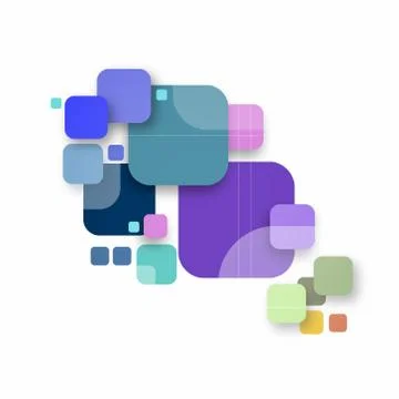 Abstract technology background with squares Stock Illustration