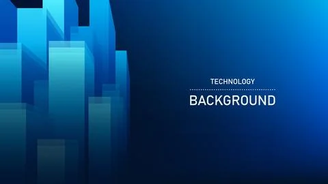 Abstract Technology Background with Stacked Square, Digital Hi-Tech Design .. 스톡 일러스트