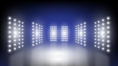 Abstract technology background stadium stage hall with scenic lights of round Stock Illustration