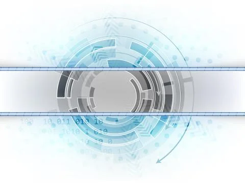 Abstract technology background with strip in the middle, vector illustration Stock-Illustration
