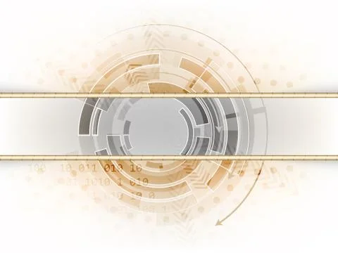 Abstract technology background with strip in the middle, vector illustration Illustrazione stock