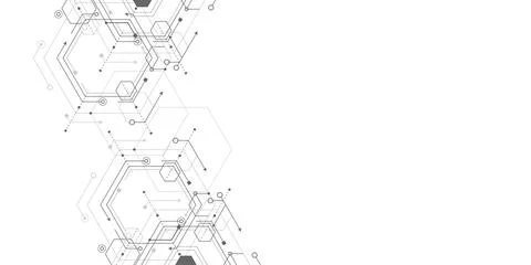 Abstract technology background. Technical drawing . Geometric lines Stock Illustration