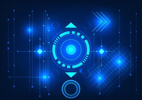 Abstract technology background The technology circle is in the middle with .. Stockillustratie