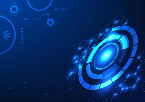 Abstract technology background. Technology circle with elements components .. イラスト素材