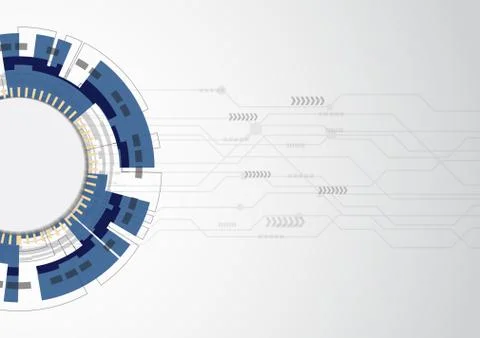 Abstract technology background with various elements Stock Illustration