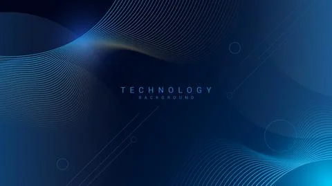 Abstract technology background with wave shapes Stock Illustration