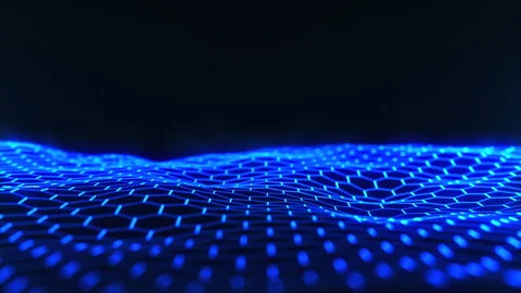 Abstract technology background of waving hexagons surface concept. Stock Footage 268467396