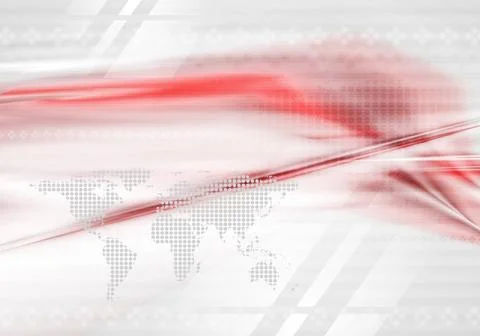 Abstract technology background with world map. Eps 10 vector design Abstra... Stock Photos