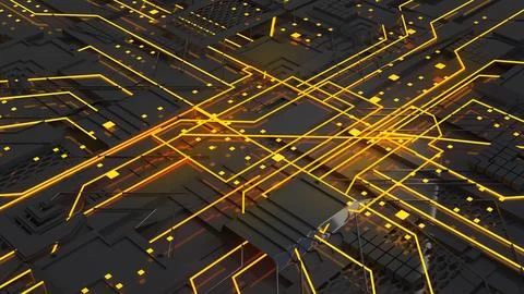 Abstract technology background,data transmission sci-fi concept,Nanotechnol.. Stock Illustration