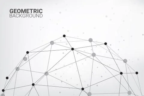 Abstract technology background.Geometric vector background. Global network co Stock Illustration