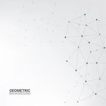 Abstract technology background.Geometric vector background. Global network co Stock Illustration