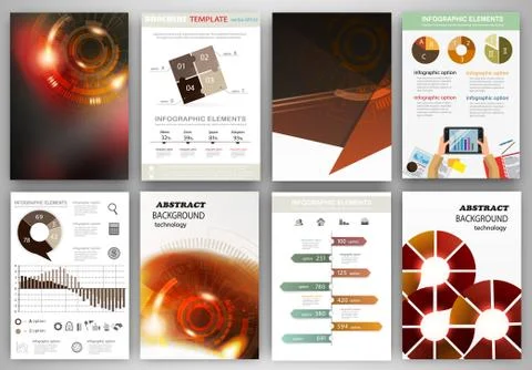 Abstract technology backgrounds and concept infographics Stock Illustration