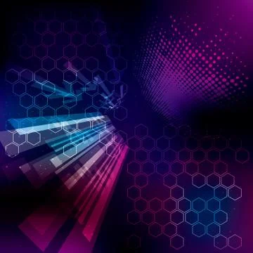 Abstract technology background.use layer overlay effect. Stock Illustration
