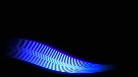 Abstract technology banner design. Digital neon lines on black background moving Stock-Footage 219941316