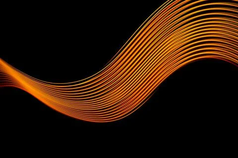 Abstract technology banner design. Digital neon lines on black background. Stock Illustration