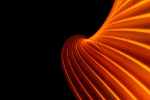 Abstract technology banner design. Digital neon lines on black background Stock Illustration