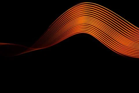 Abstract technology banner design. Digital neon lines on black background. 스톡 사진