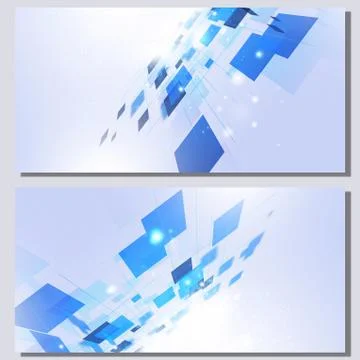 Abstract Technology Banners Stock Photos