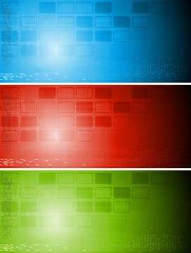 Abstract technology banners. Vector illustration eps 10 Abstract technolog... Stock Photos