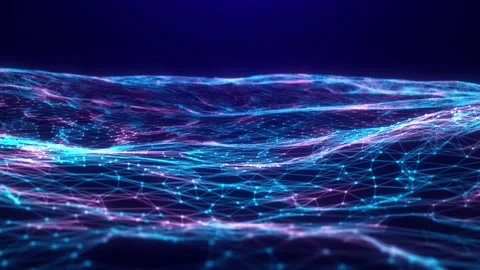 Abstract technology big data background. Digital data flow. Stock Footage 194446537