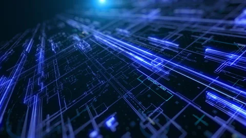 Abstract Technology Big Data Background Concept. Stock Footage 338207049