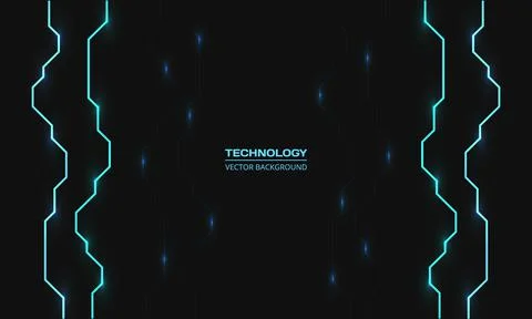 Abstract technology big data background with light neon effect. Futuristic Stock Illustration