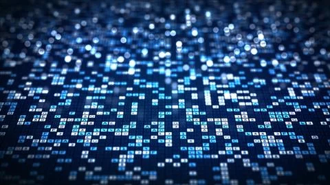 Abstract technology big data digital code futuristic background concept. Stock Illustration