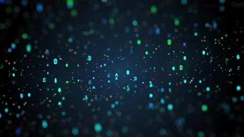 Abstract technology big data flow background concept. Binary code processing Vídeos de archivo 154122783