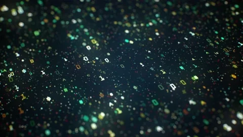 Abstract technology big data flow background concept. Binary code processing Stock Footage 154123146
