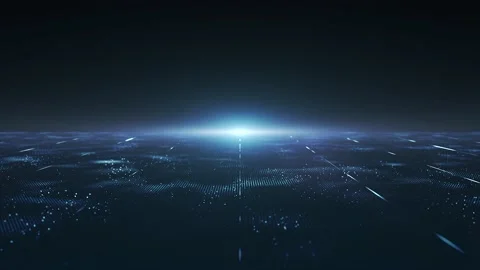 Abstract technology Big Sata Fx With Lens Background Loop Stock Footage 146968560