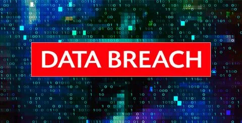 Abstract Technology Binary Code Dark Red Background. Cyber Attack, Ransomware 스톡 일러스트