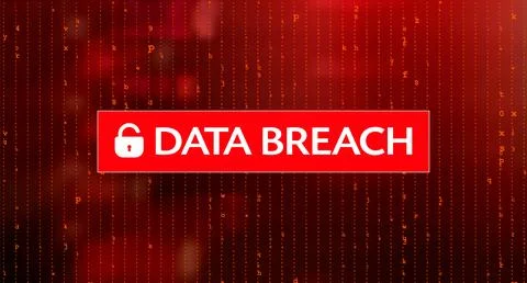 Abstract Technology Binary Code Dark Red Background. Cyber Attack, Ransomware 스톡 일러스트